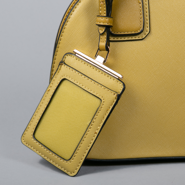 Γυναικεία τσάντα Carpisa Κίτρινο σκούρο οικολογικό δέρμα, 5 - Kalapod.gr